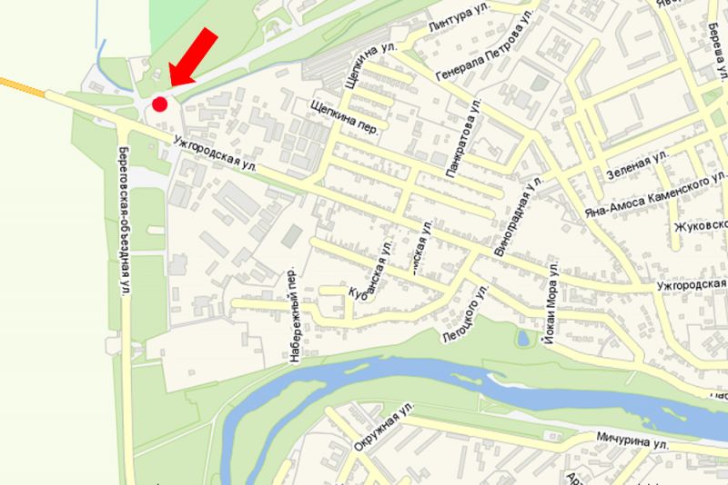 Билборд/Щит, Мукачево, виїзд з міста в бік м. Ужгород, біля підприємства "Мукатекс"