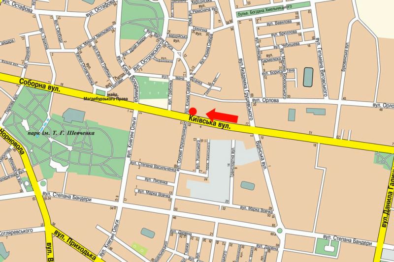 Сітілайт, Рівне, Київська вул. / Савура вул., біля автосалону "Citroen"