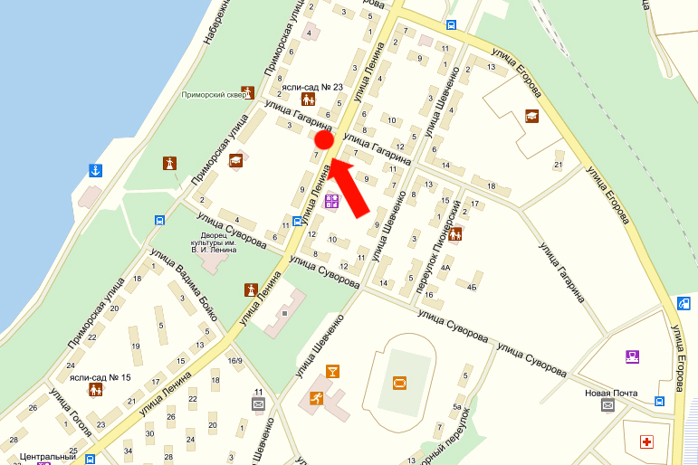 Билборд/Щит, Светловодск, Леніна вул., 7 / Гагаріна вул., центр (флажок)