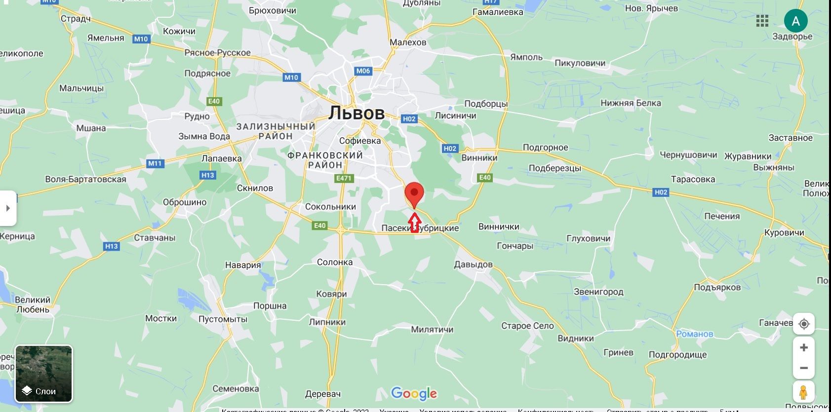 Билборд/Щит, Львов, вул.Зелена