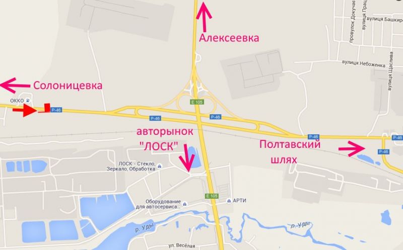 Білборд/Щит, Харків, вул.Залютинська -біля АЗС ОККО - прапорець №4-в'їзд у місто з боку Солоницівки