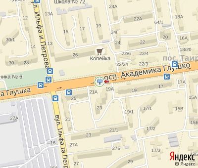 Білборд/Щит, Одеса, Глушка пр., 21 - 150 м. до Ільфа та Петрова вул.