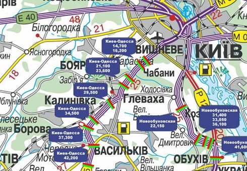 Арка/Реклама на мостах, Киев, Траса M-05, Київ-Одеса, 23,600