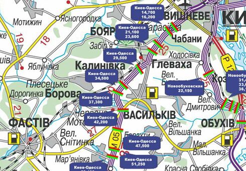 Арка/Реклама на мостах, Трассы, Траса M-05, Київ-Одеса, 34,500