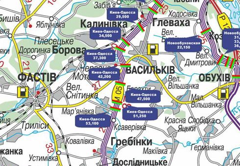 Арка/Реклама на мостах, Траси, Траса M-05, Київ-Одеса, 47,500