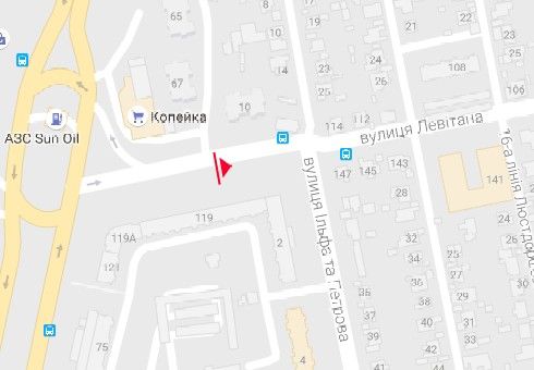 Билборд/Щит, Одесса, Левітана вул., 119 - Ільфа і Петрова вул.