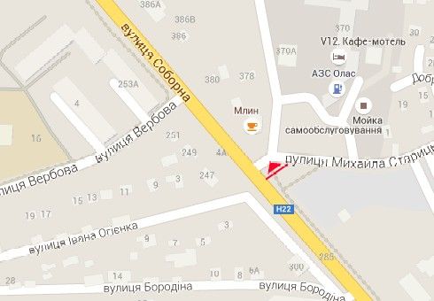 Білборд/Щит, Рівне, Соборна вул., 233 - Старицького Михайла вул.