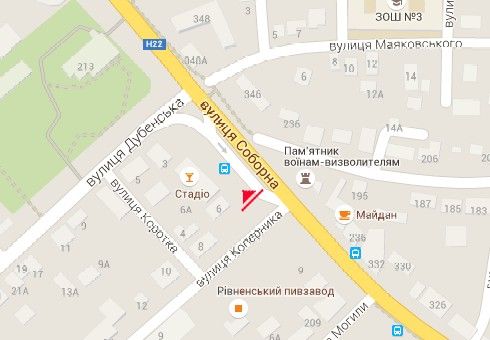 Билборд/Щит, Ровно, Соборна вул. - Коцюбинського вул.