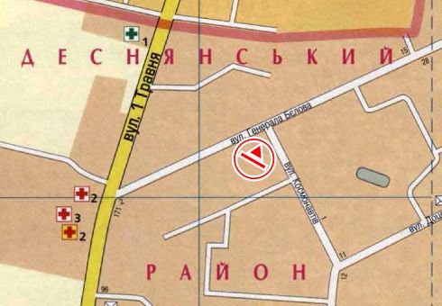 Билборд/Щит, Чернигов, 1-ї Танкової Бригади вул., 8 - Космонавтів вул.