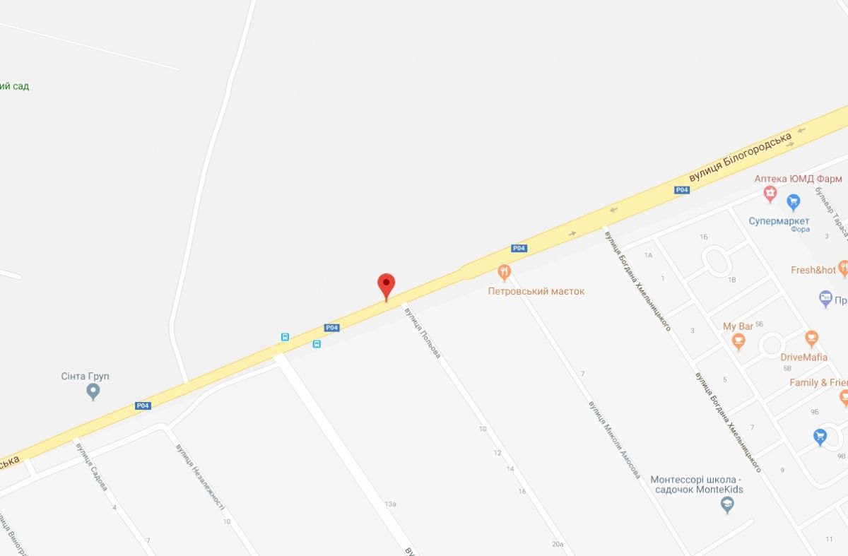 Билборд/Щит, Святопетровское, Святопетрівське, ул.Белогородская, напротив ул.Полевой