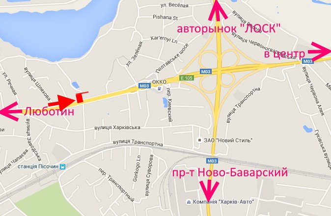 Білборд/Щит, Траси, Полтавський шлях-вул. Новоселівська-прапорець №2-в центр