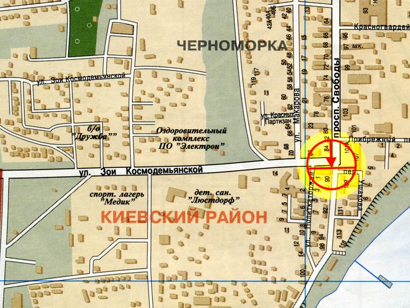 Билборд/Щит, Одесса, Черноморка пр.Свободы №90 А