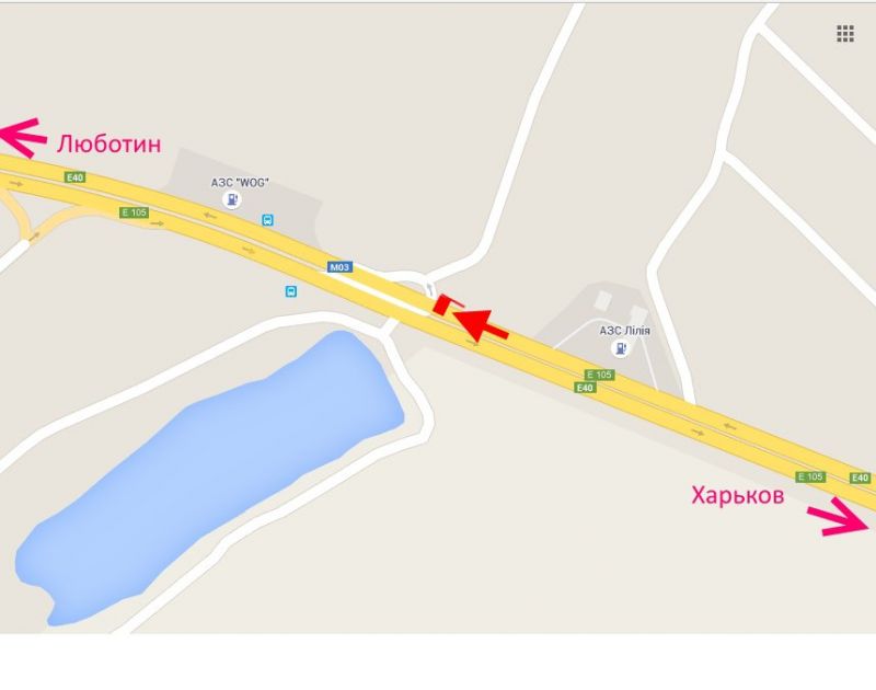Билборд/Щит, Трассы, Траса Київ-Харків-Довжанський біля АЗС WOG-сел. Коротич - у бік Люботина