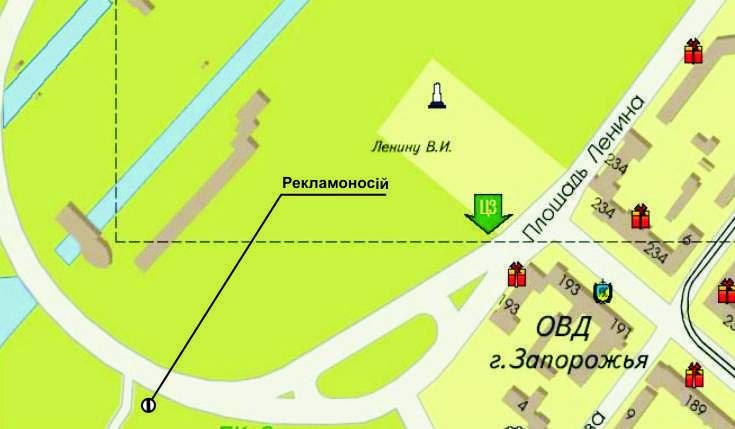 Ситилайт, Запорожье, пл. Ленина / выезд с ДнепроГЭСа на левый берег