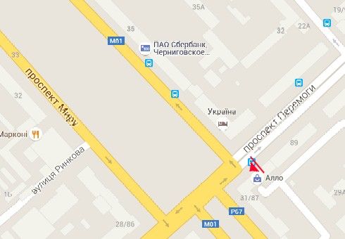 Скролл/Ситиборд, Чернигов, Перемоги просп., 89