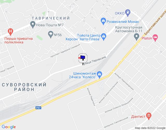 Білборд/Щит, Херсон, Угол ул.Паровозная и ул.49Гв.Дивизии