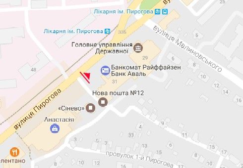 Скролл/Ситиборд, Винница, Пирогова вул., 31