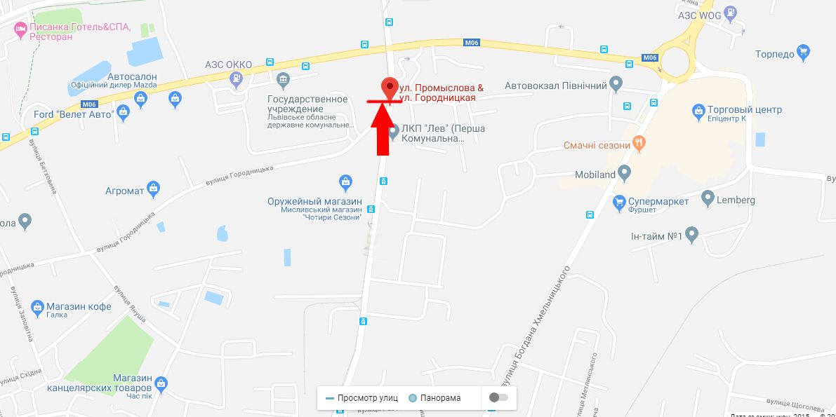 Билборд/Щит, Львов, вул Промислова - вул Городницька