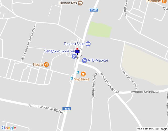 Білборд/Щит, Васильків, м. Васильків, вул. Декабристів, навпроти 182, Западинський ринок, навпроти АТБ Маркет