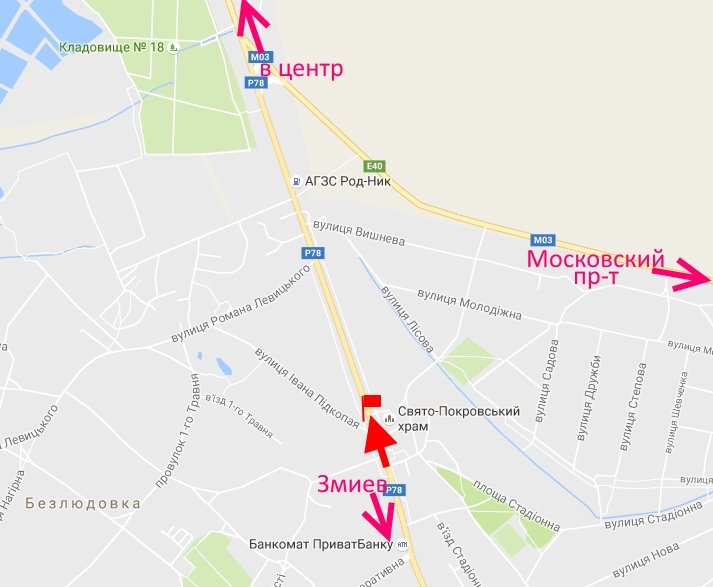 Білборд/Щит, Харків, Пр-т Аерокосмічний - Безлюдівка-біля Свято-Покровського храму-2-в центр