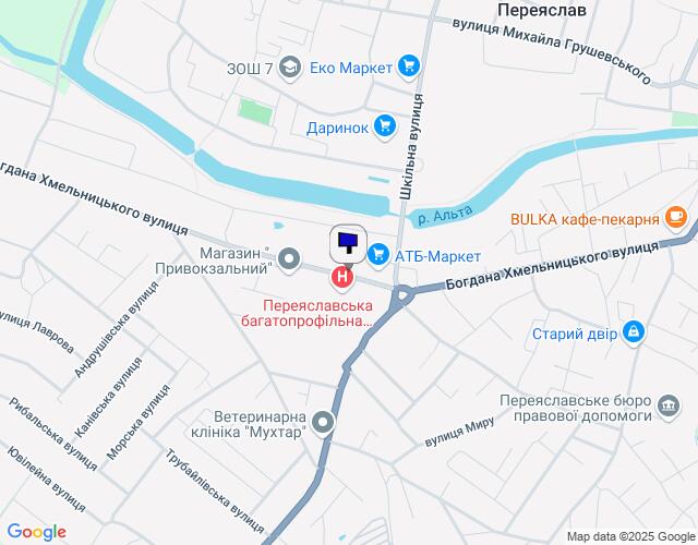 Білборд/Щит, Переяслав/Переяслав-Хмельницький, вул. Б-Хмельницького ЦРЛ, автовокзал