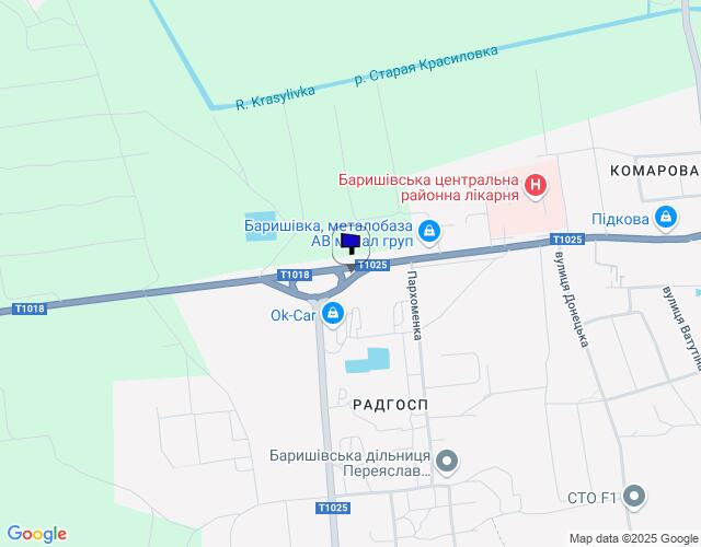 Билборд/Щит, Барышевка, вул. Пархоменка / Софіївська (в`їзд со сторони м. Бориспіль)