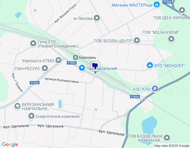 Билборд/Щит, Березань, вул. Привокзальна (ж/д вокзал)
