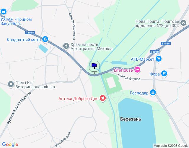 Билборд/Щит, Березань, вул. Фрунзе / Героїв Небесної Сотні, 24
