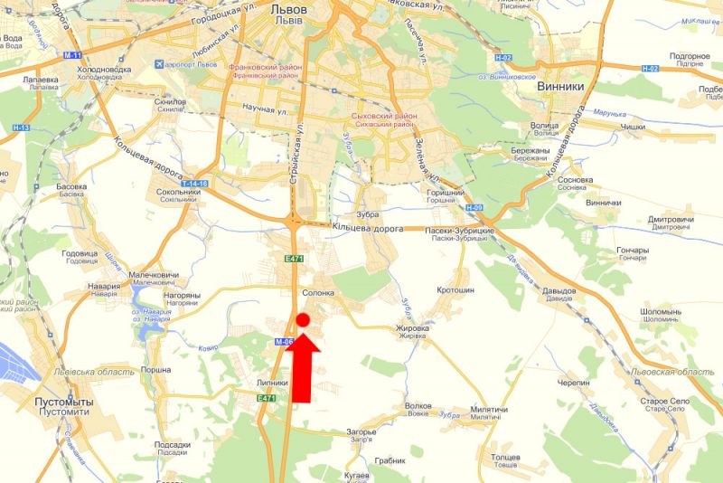 Билборд/Щит, Львов, Траса Львів-Ужгород, в''їзд в місто, біля АЗС "WOG"