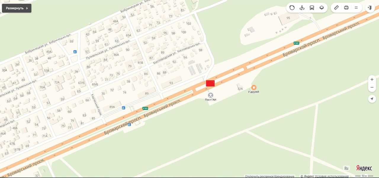Билборд/Щит, Киев, Разделитель,Броварское шоссе въезд в Киев КП ГАИ (А1) ВЕРТИКАЛЬНЫЙ