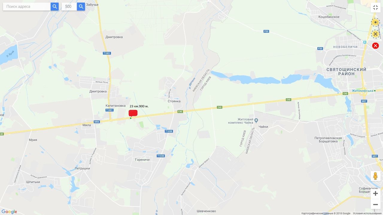 Білборд/Щит, Траси, М-06 Житомир-Киев 23 км 900 м