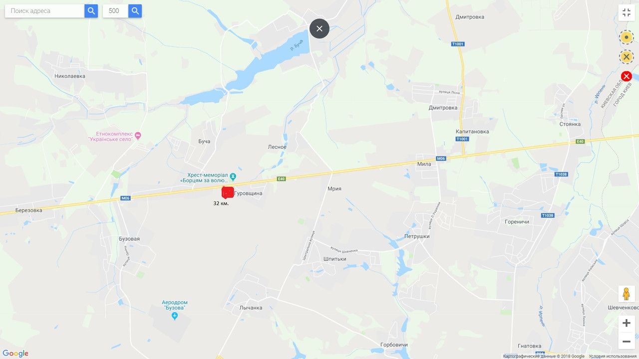 Билборд/Щит, Трассы, М-06 Киев-Житомир 32 км 000 м