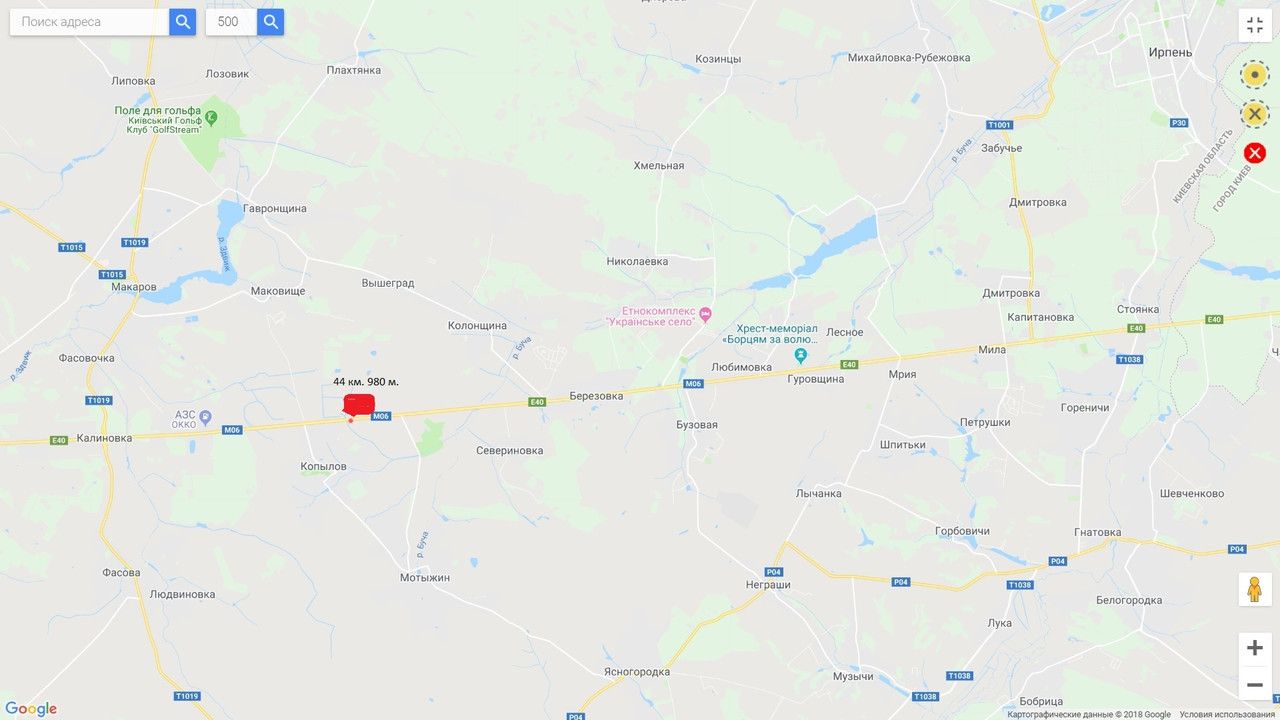 Билборд/Щит, Трассы, М-06 Житомир-Киев 44 км 980 м