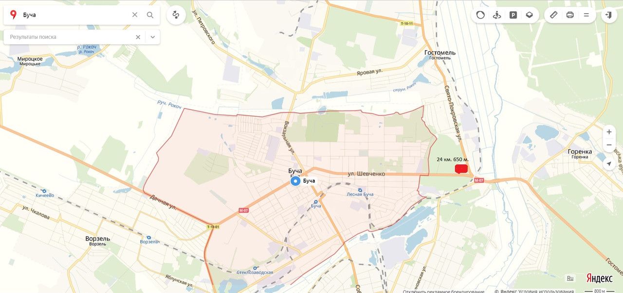 Білборд/Щит, Траси, М-07 Ковель-Ворзель-Буча-Киев 24 км. 650 м. (Б)