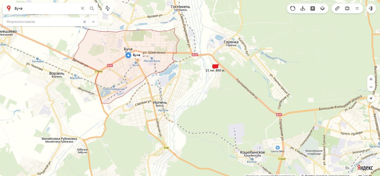 Білборд/Щит, Траси, М-07 Гостомель Киев 21 км 800м.(А)