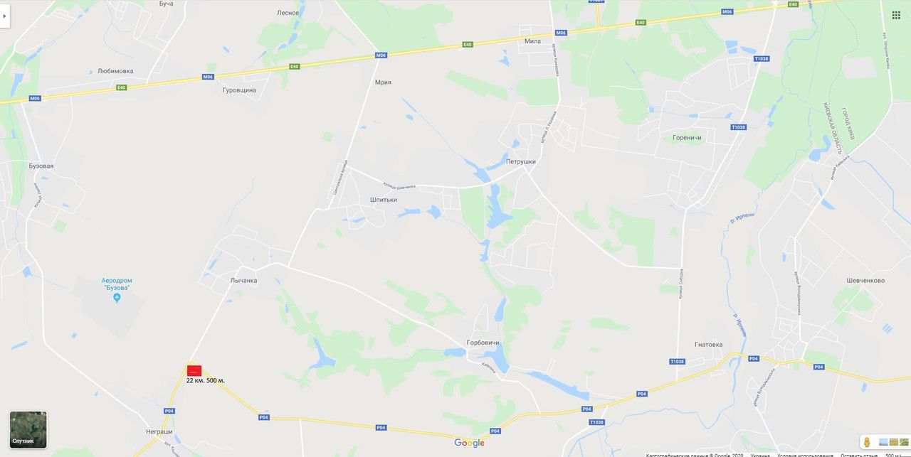Білборд/Щит, Траси, Бышев-Ясногородка-Киев 22 км. 500 м.
