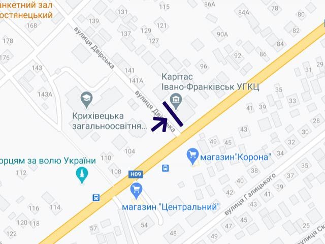 Билборд/Щит, Ивано-Франковск, Крихівецька 104
