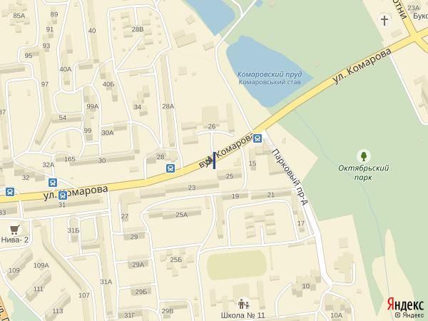Сітілайт, Чернівці, вул. Комарова, 23-25, світлофор, пішохідний перехід біля школи