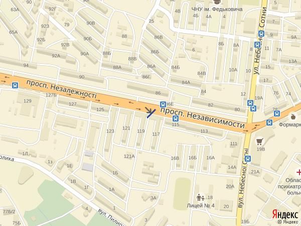 Сітілайт, Чернівці, проспект Незалежності, 117, поруч Тайстра