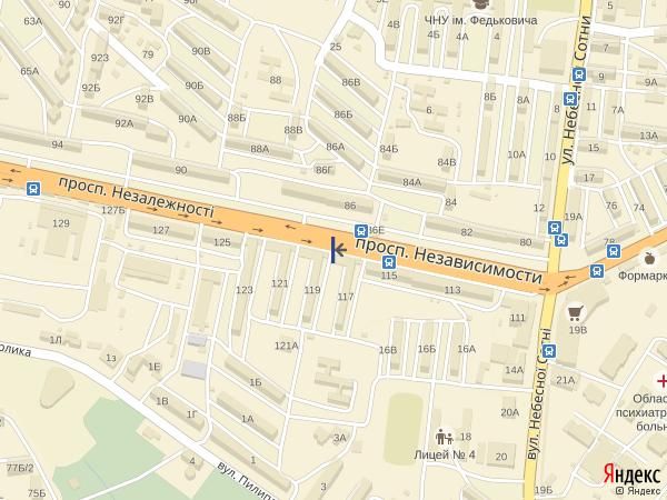 Сітілайт, Чернівці, проспект Незалежності, 117, поруч Тайстра