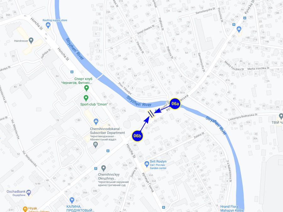 Билборд/Щит, Чернигов, вул. Київська, 34 (Греко-католицький храм, дамба) (сторона А)