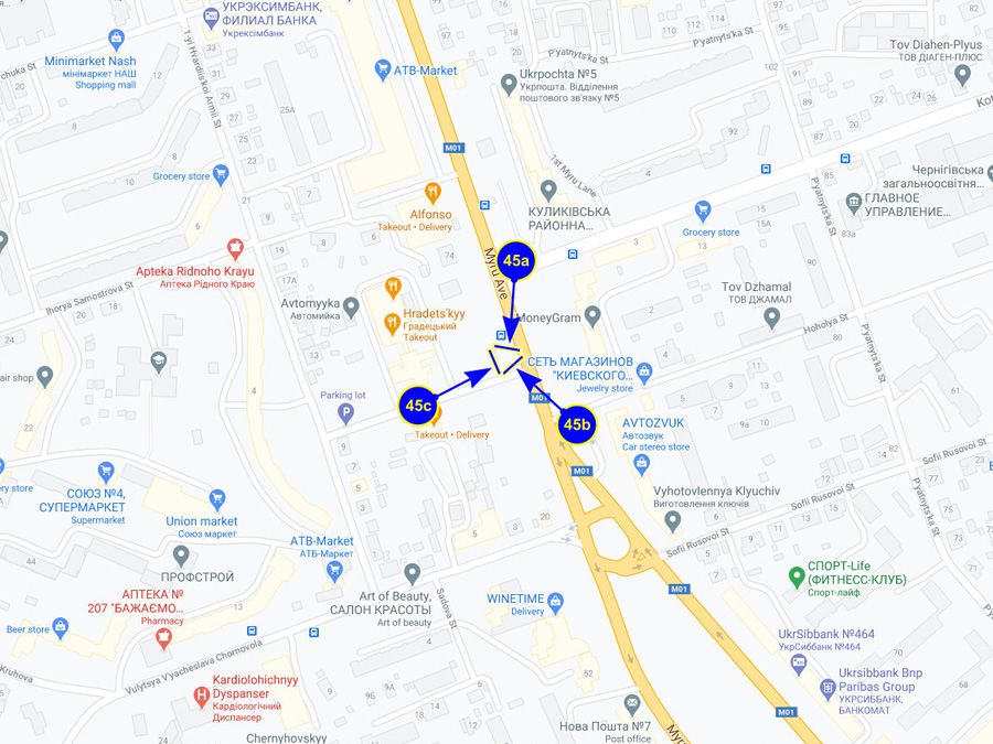 Билборд/Щит, Чернигов, проспект Миру, 68 (готель Градецький) (сторона С)