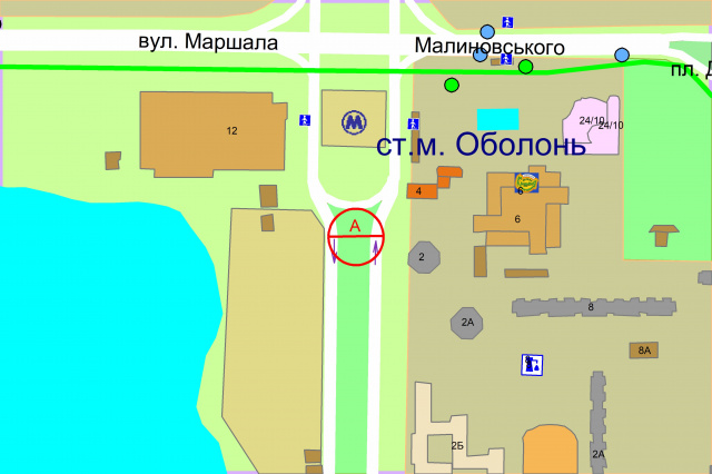 Скролл/Ситиборд, Киев, Оболонський проспект, М"Оболонь" (розподілювач), рух в бік М"Почайна"