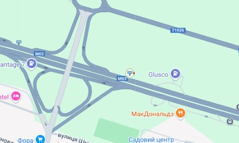 Билборд/Щит, Киев, Бориспільське шосе в м.Бориспіль (31+200м після повороту в с.Чубинське) в напрямку з м.Київ