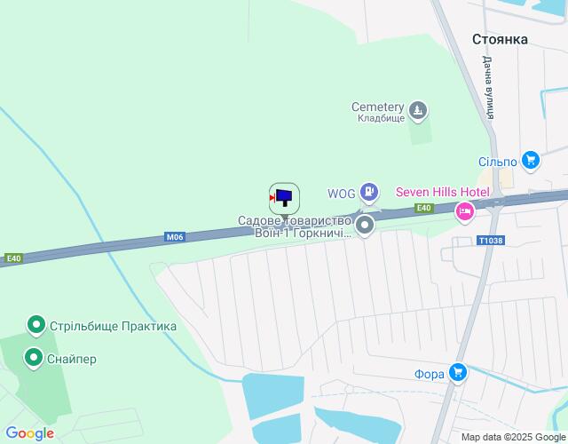 Билборд/Щит, Трассы, с. Стоянка, траса М-06 "Київ-Чоп" (Житомир), км 22+650 право