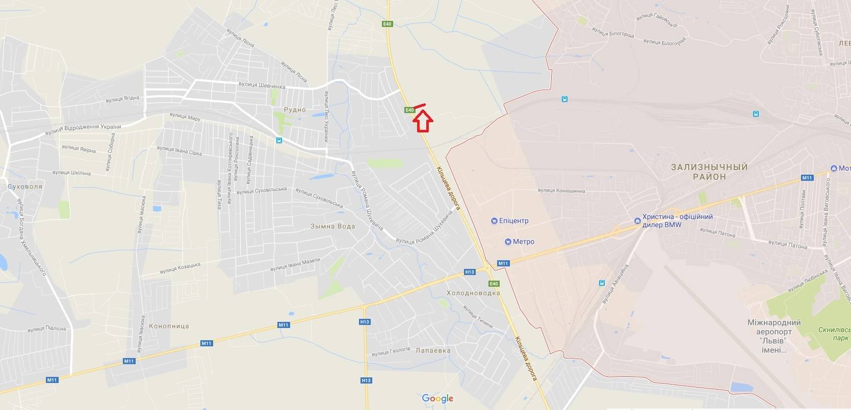 Білборд/Щит, Траси, М-10 Західний обхід м. Львова , км 3+400, ліворуч, Рудно в сторону Рясне(правий)