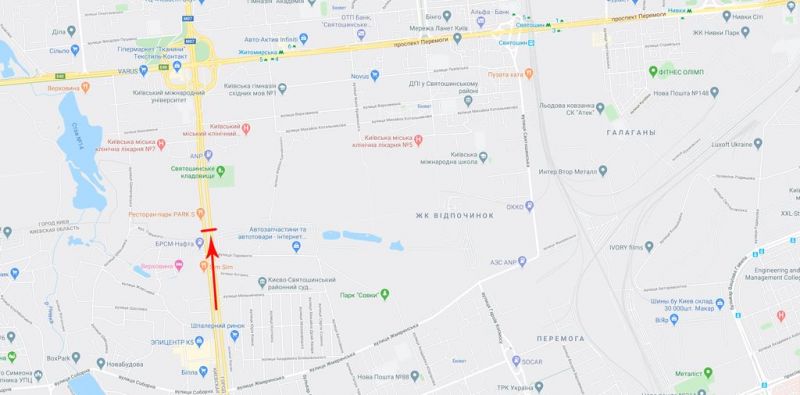 Суперсайт/Мегаборд, Київ, Кільцева дорога 27, до Перемоги пр-т, ст.м. Академмістечко