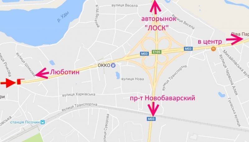 Билборд/Щит, Трассы, Полтавський шлях-вул.Шляхова-прапорець №2-в центр