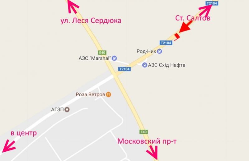 Билборд/Щит, Трассы, Салтівське шосе-розв'язка з кільцевою-3-в'їзд у місто з боку Ст. Салтова
