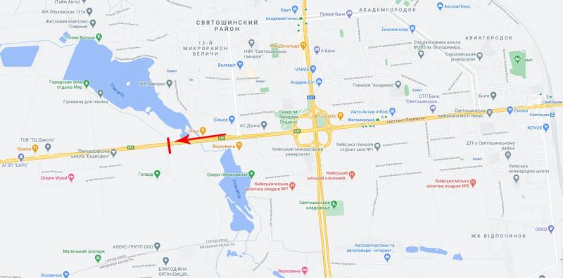 Арка/Реклама на мостах, Київ, Перемоги пр-т 139, поруч кемпінг "Пролісок", з центру